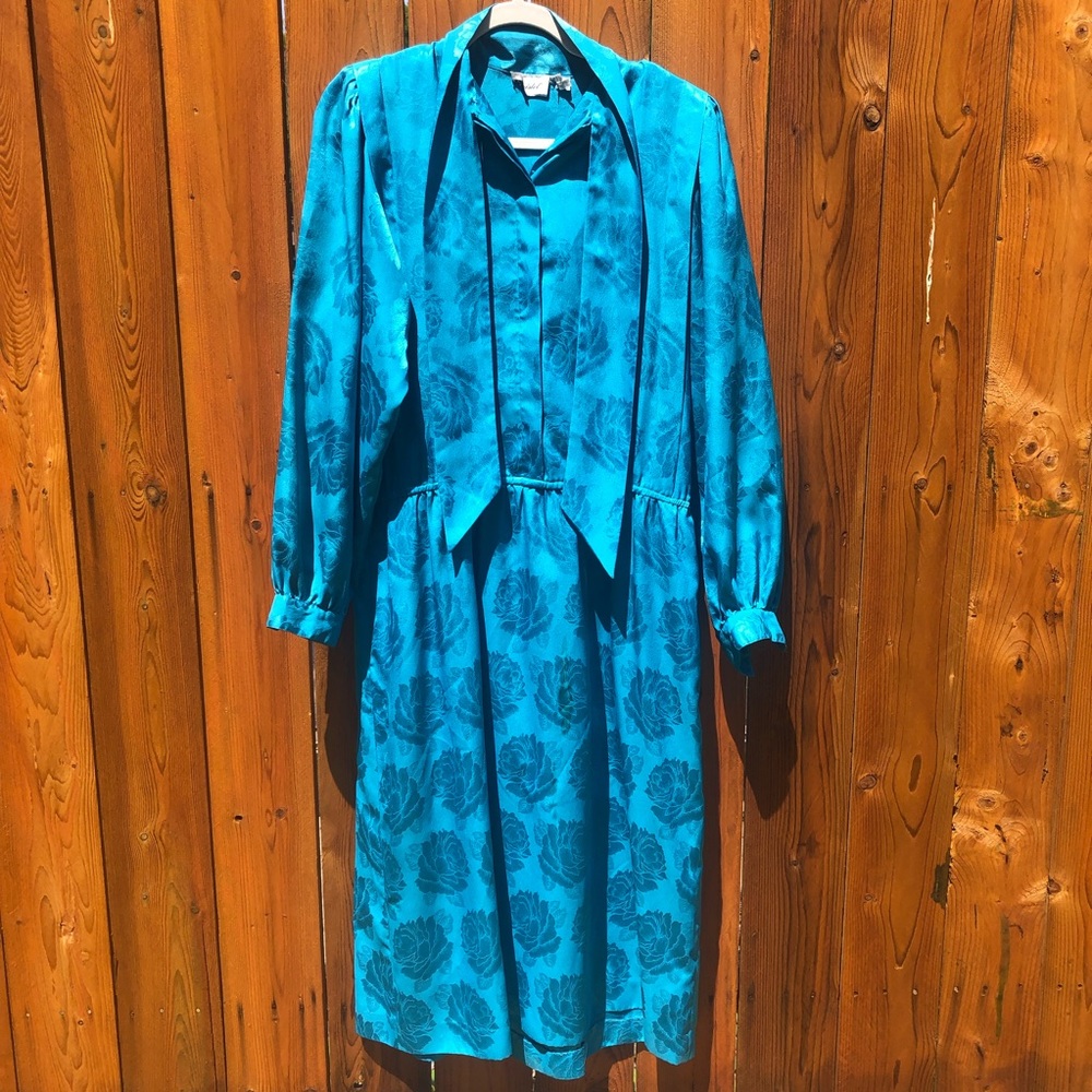 Vintage Blue Rose Dress